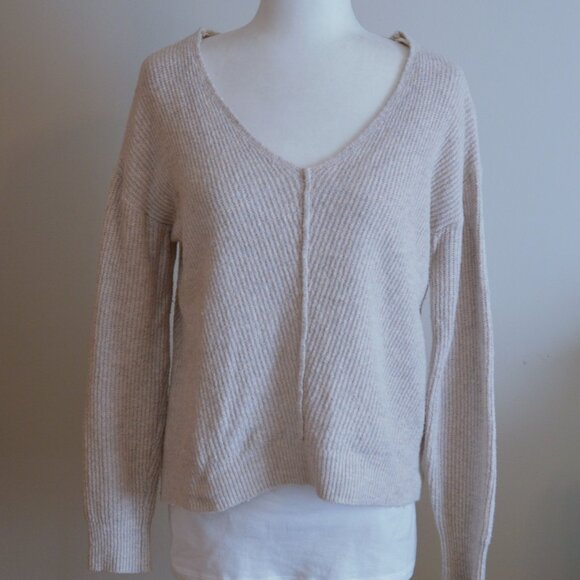 Ruby Moon Cotton Blend V-Neck Sweater - Size S - Picture 9 of 10